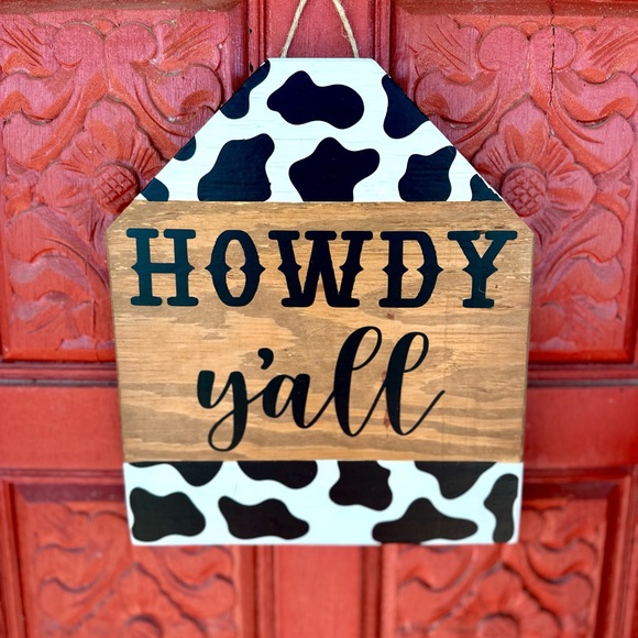 Handmade Howdy Y'all Sign - Picture 1 of 2